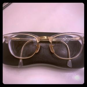 Clear and Gold Ray Bans